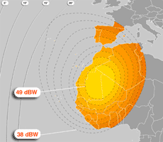 Eutelsat W6 Ku-band Morocco / West Africa Beam